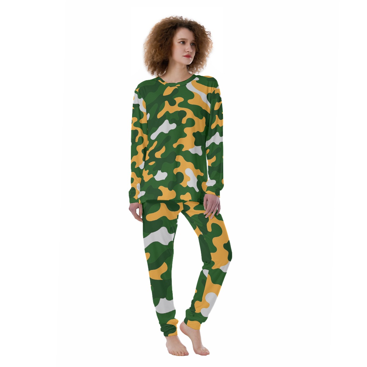 Green Bay Packers All-Over Print Women's Pajamas - Image 2