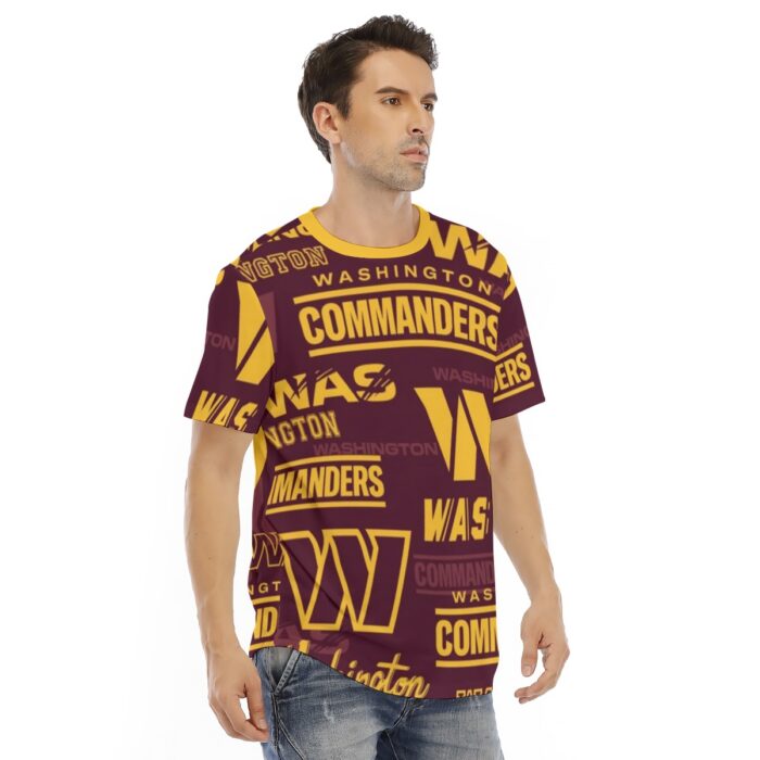 Washington Commanders  Short Sleeve Rounded Hem T-shirt - Image 1