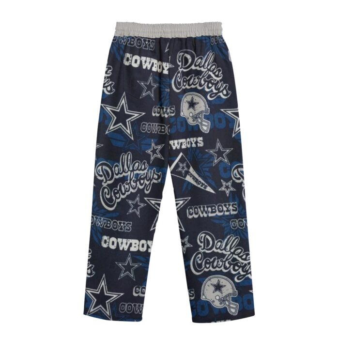 Dallas Cowboys Zubaz All-Over Print Unisex Straight Casual Pants | 245GSM Cotton - Image 3