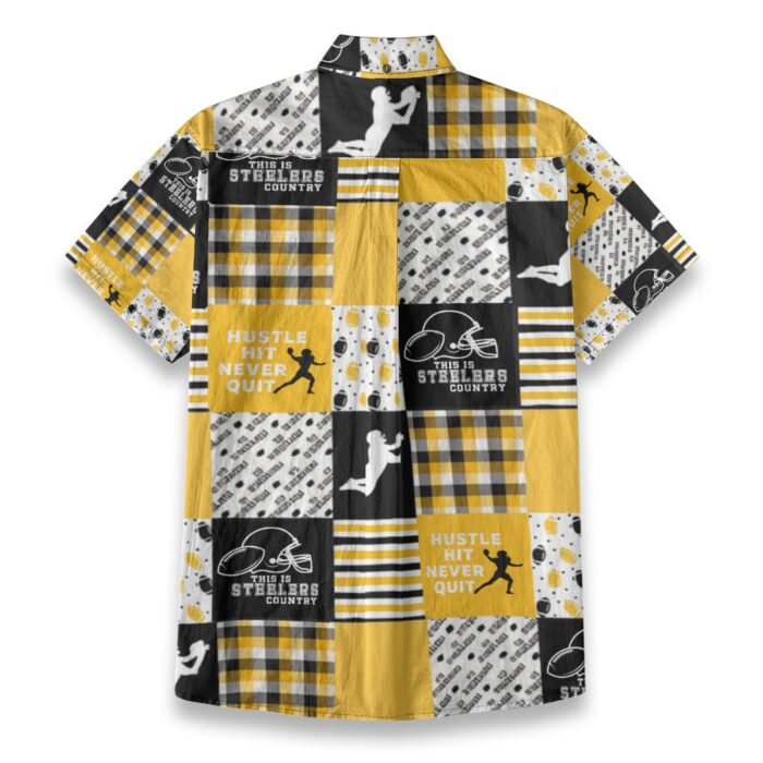 Pittsburgh Steelers Zubaz All-Over Print Men's Breathable Cotton Shirt|125GSM - Image 3