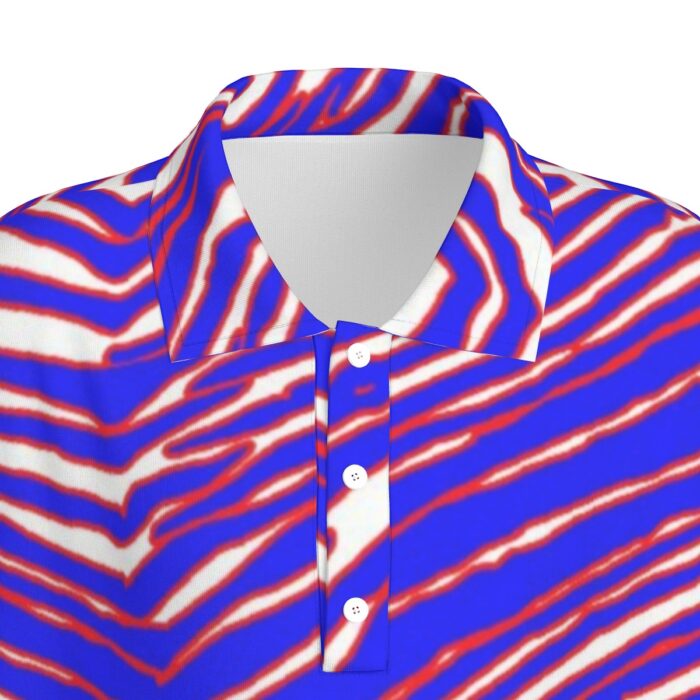 Buffalo Bills Zubaz All-Over Print Teenage Polo Collar Jersey - Image 5