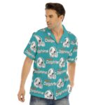 Miami Dolphins Zubaz All-Over Print Man's Short Sleeves Shirt - Image 2