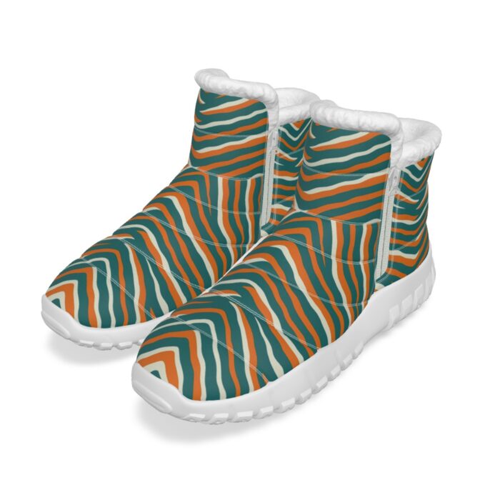 Miami Dolphins Zubaz All-Over Print Women's Zip-up Snow Boots - Image 2