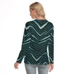 Philadelphia Eagles Zubaz All-Over Print Women's O-neck Long Sleeve T-shirt - Image 4