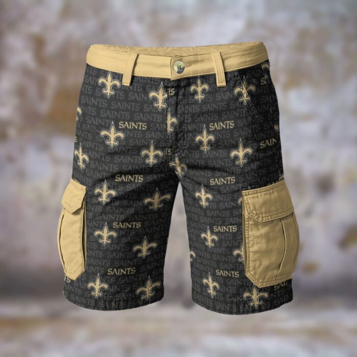 New Orleans Saints Cargo Shorts - Image 1