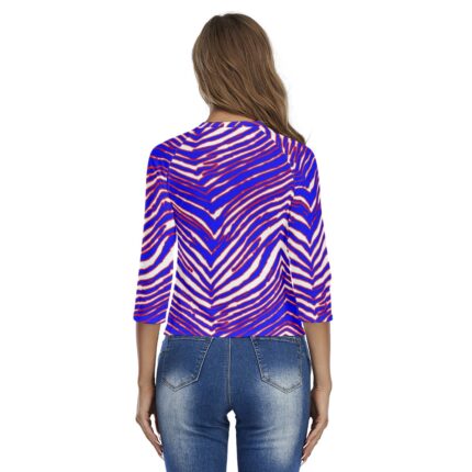 Buffalo Bills Zubaz All-Over Print Women's Raglan Sleeves T-shirts
