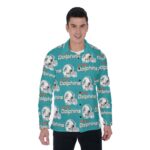 Miami Dolphins Zubaz All-Over Print Men's Long Sleeve Shirt - Image 2