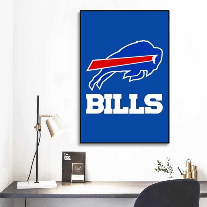 Buffalo Bills Zubaz Black Frame Mural - Image 1