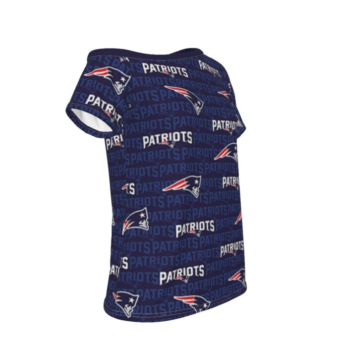 New England Patriots Zubaz All-Over Print Women's Off-Shoulder T-shirt - Image 3