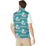 Miami Dolphins Zubaz All-Over Print Men's Stand-up Collar Vest - Image 2