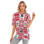 Nebraska Lincoln Cornhuskers Women's Short Sleeves T-shirt With Hem Split - Image 4