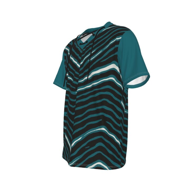 Philadelphia Eagles Zubaz All-Over Print Men's Short Sleeve T-shirt with Neckline Tie - Image 4