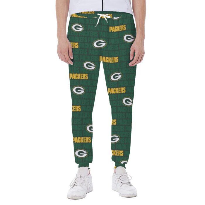 Green Bay Packers All-Over Print Men's Sweatpants - Image 3