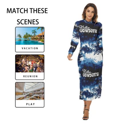 Dallas Cowboys Zubaz All-Over Print Women's Hip Dress