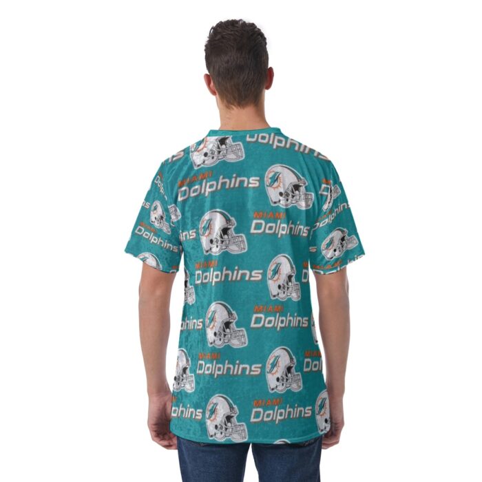 Miami Dolphins Zubaz All-Over Print Men's T-Shirt | Velvet - Image 1