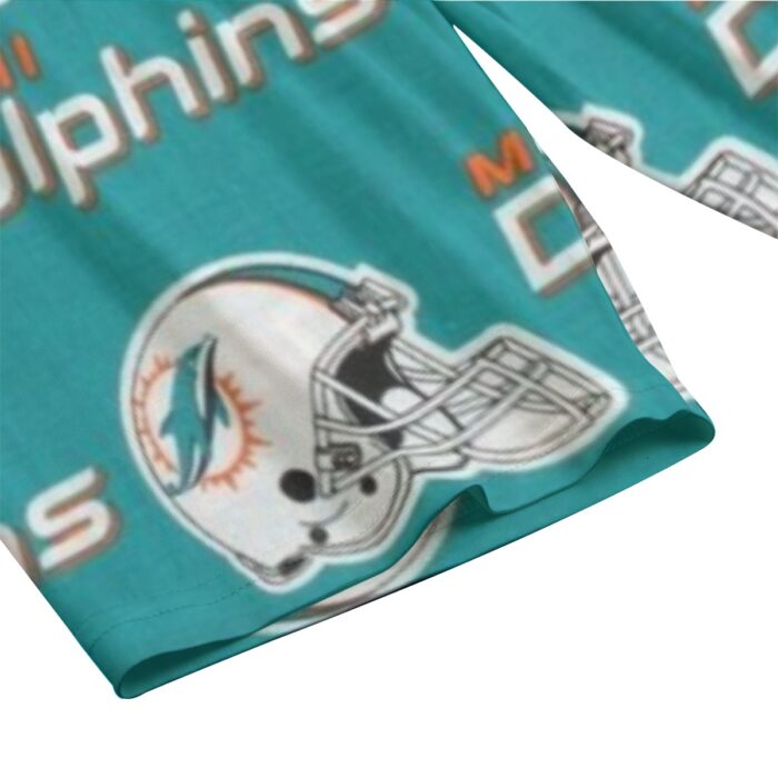 Miami Dolphins Zubaz All-Over Print Women's T-shirt Set With Short Sleeve - Image 3