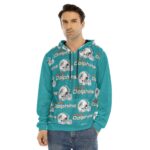 Miami Dolphins Zubaz All-Over Print Men's Pullover Hoodie | Velvet - Image 2