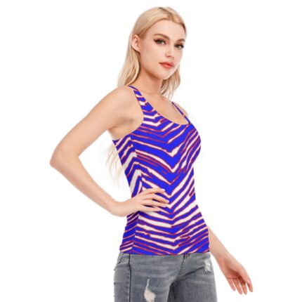 Buffalo Bills Zubaz All-Over Print Women's Racer Vest | 190GSM Cotton