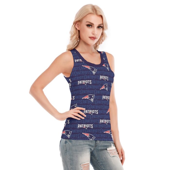 New England Patriots Zubaz All-Over Print Women's Skinny Sport Tank Top - Image 4