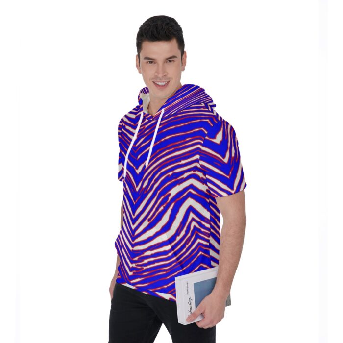 Buffalo Bills Zubaz All-Over Print Men's Short Sleeve Hoodie T-Shirt - Image 2
