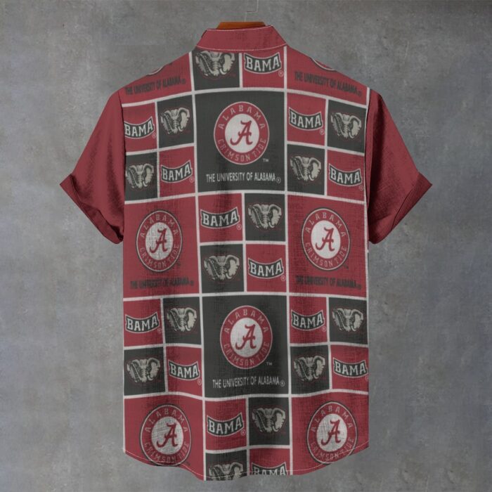 Alabama - Crimson Tide Stand Collar Shirt|110GSM Imitation Flax - Image 2