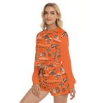 Cincinnati Bengals Women's Short Sweatshirt And Pants Suit - Image 3