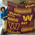 Washington Commanders   Lightweight & Breathable Quilt With Edge-wrapping Strips