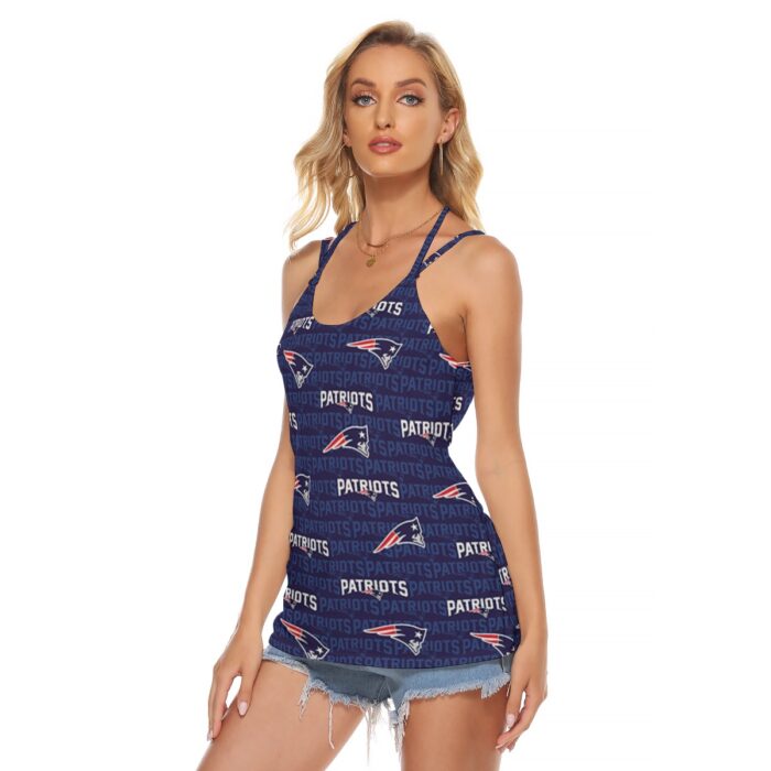 New England Patriots Zubaz All-Over Print Women's Halter Top With Backless - Image 4
