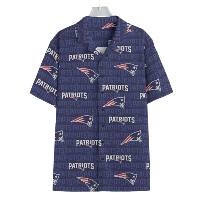 New England Patriots All-Over Print Men's Hawaiian Shirt - Image 4