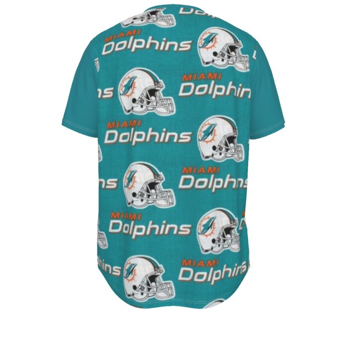Miami Dolphins Zubaz All-Over Print Men's Short Sleeve Rounded Hem T-shirt - Image 4