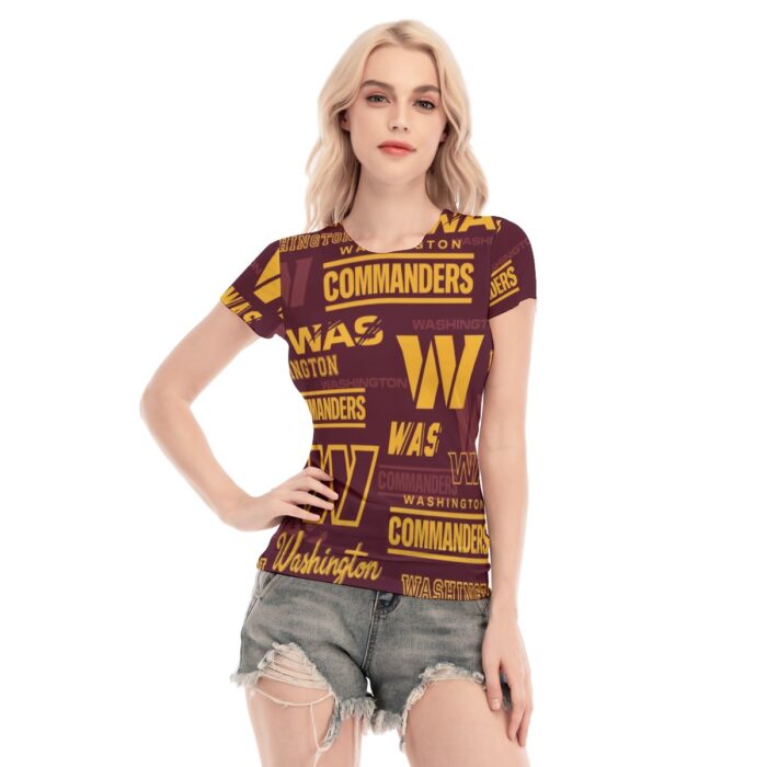 Washington Commanders Women's Short Sleeve Mesh Blouse - Image 1