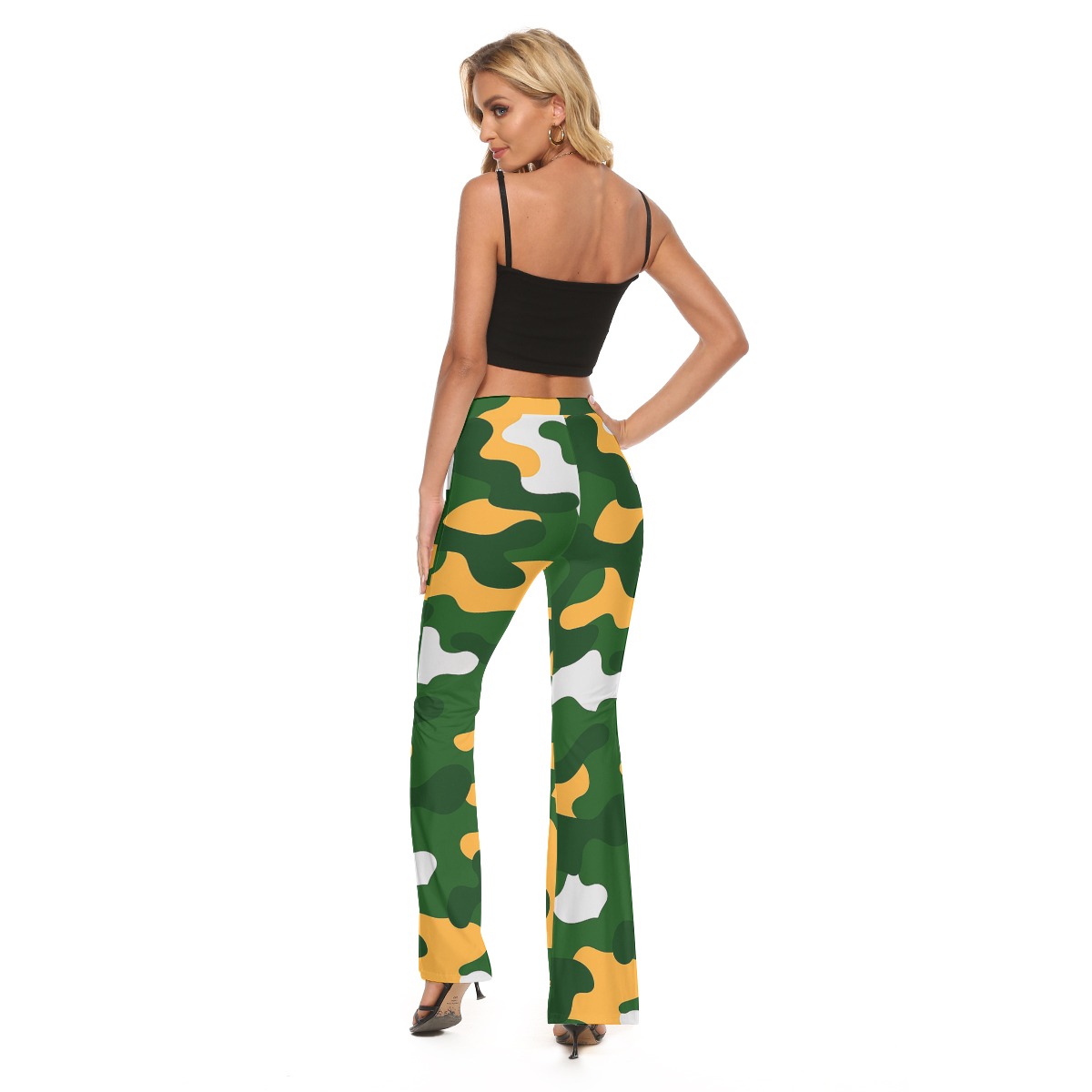 Green Bay Packers All-Over Print Women's Skinny Flare Pants