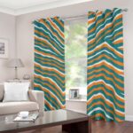 Miami Dolphins Zubaz Blackout Grommet Curtains | 265(gsm) - Image 2