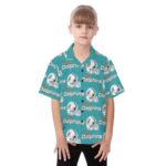 Miami Dolphins Zubaz All-Over Print Kid's Hawaiian Vacation Shirt
