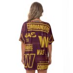 Washington Commanders Women's Bat Sleeves V-Neck Blouse - Image 4