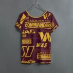 Washington Commanders Women's Round Neck T-shirt With Raglan Sleeve - Image 2
