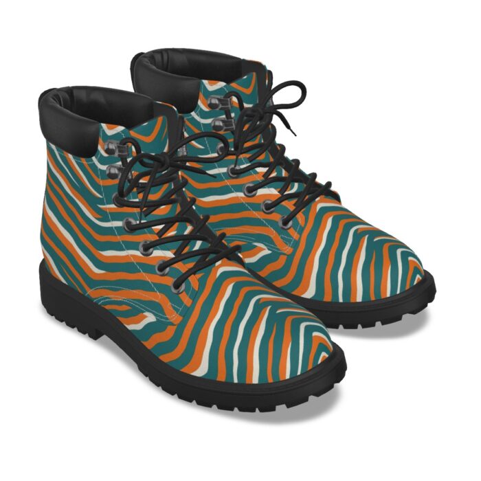 Miami Dolphins Zubaz All-Over Print Men's Short Boots - Image 10
