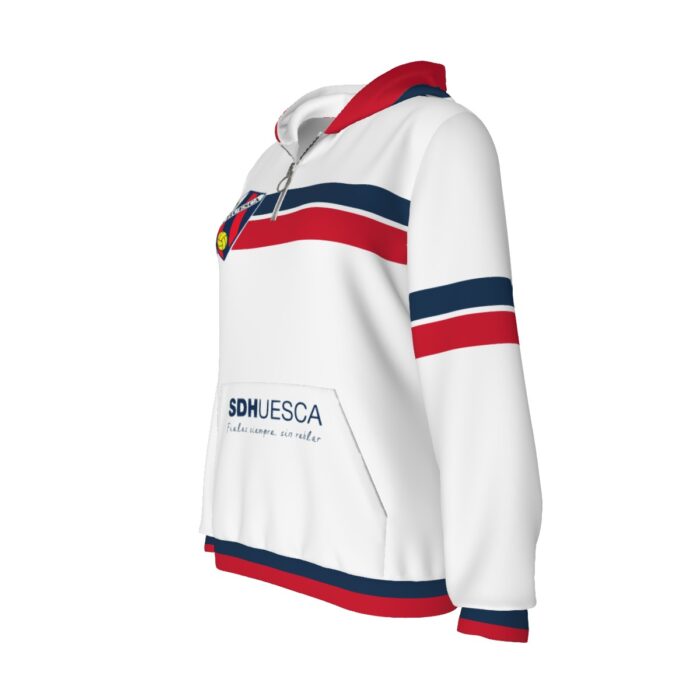 Sudadera con capucha SD HUESCA de forro polar de borrego para mujer y media cremallera - Image 3