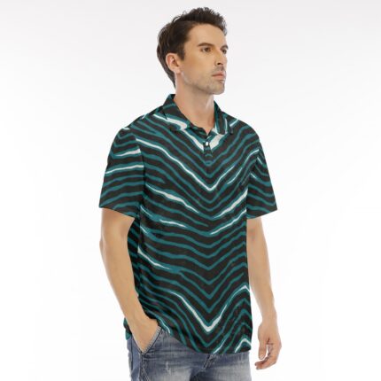 Philadelphia Eagles Zubaz All-Over Print Men's Polo Shirt | Velvet