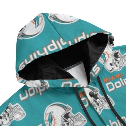 Miami Dolphins Zubaz All-Over Print Men's Varsity Jacket