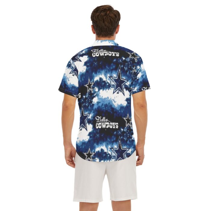 Dallas Cowboys Zubaz All-Over Print Men's Deep V-neck Short Sleeve T-shirt - Image 1