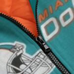 Miami Dolphins Zubaz All-Over Print Unisex Knitted Fleece Lapel Outwear - Image 3