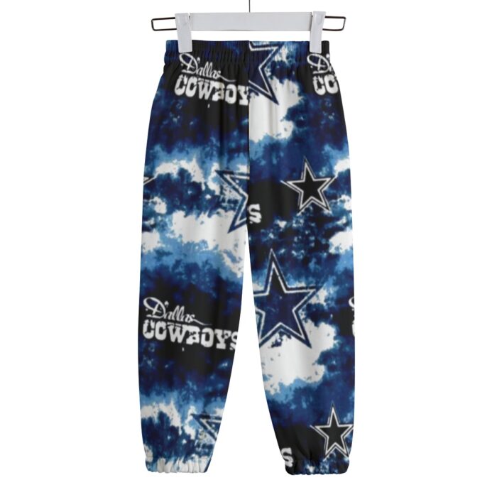 Dallas Cowboys Zubaz All-Over Print Kid's Sweatpants | 310GSM Cotton - Image 4