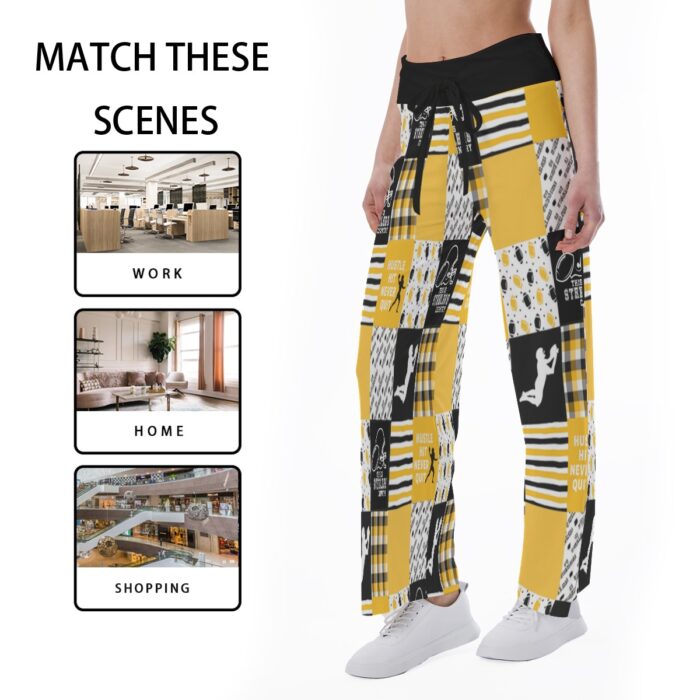 Pittsburgh Steelers All-Over Print Women's High-waisted Straight-leg Trousers - Image 1