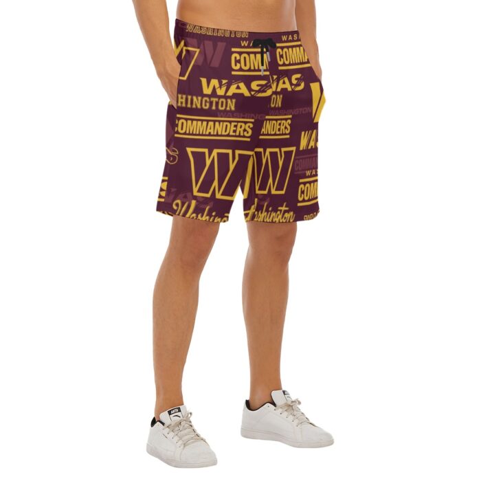 Washington Commanders  Beach Shorts With Elastic Waist - Image 2