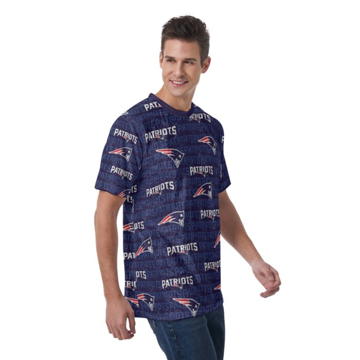 New England Patriots All-Over Print Men's T-Shirt | Velvet - Image 4
