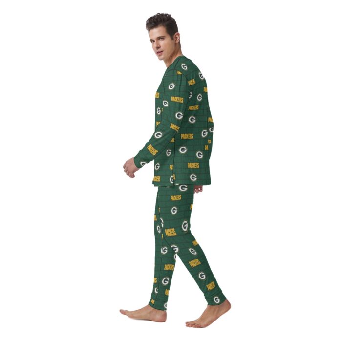 Green Bay Packers All-Over Print Men's Pajamas - Image 2