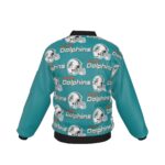 Miami Dolphins Zubaz All-Over Print Men's Bomber Jacket With Sleeve Pocket - Image 4