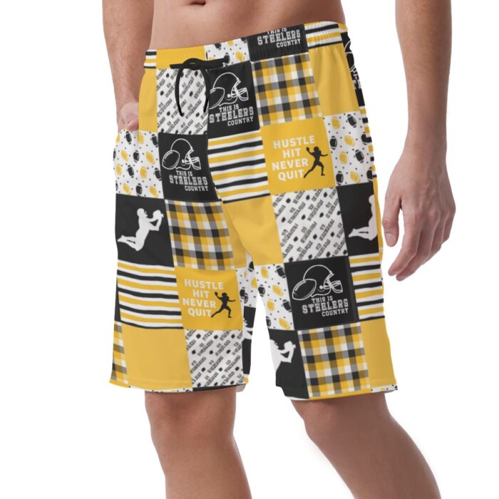 Pittsburgh Steelers Zubaz All-Over Print Men's Casual Shorts - Image 1