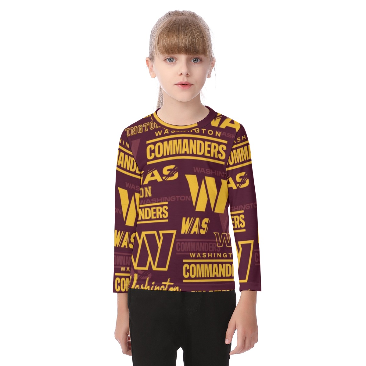 Washington Commanders Kid's O-neck Long Sleeve T-shirt